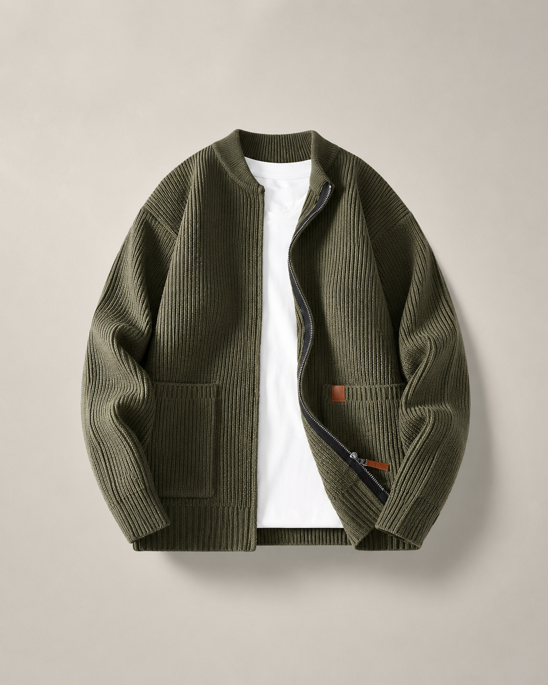 Harper Rib Knit Zip Jacket