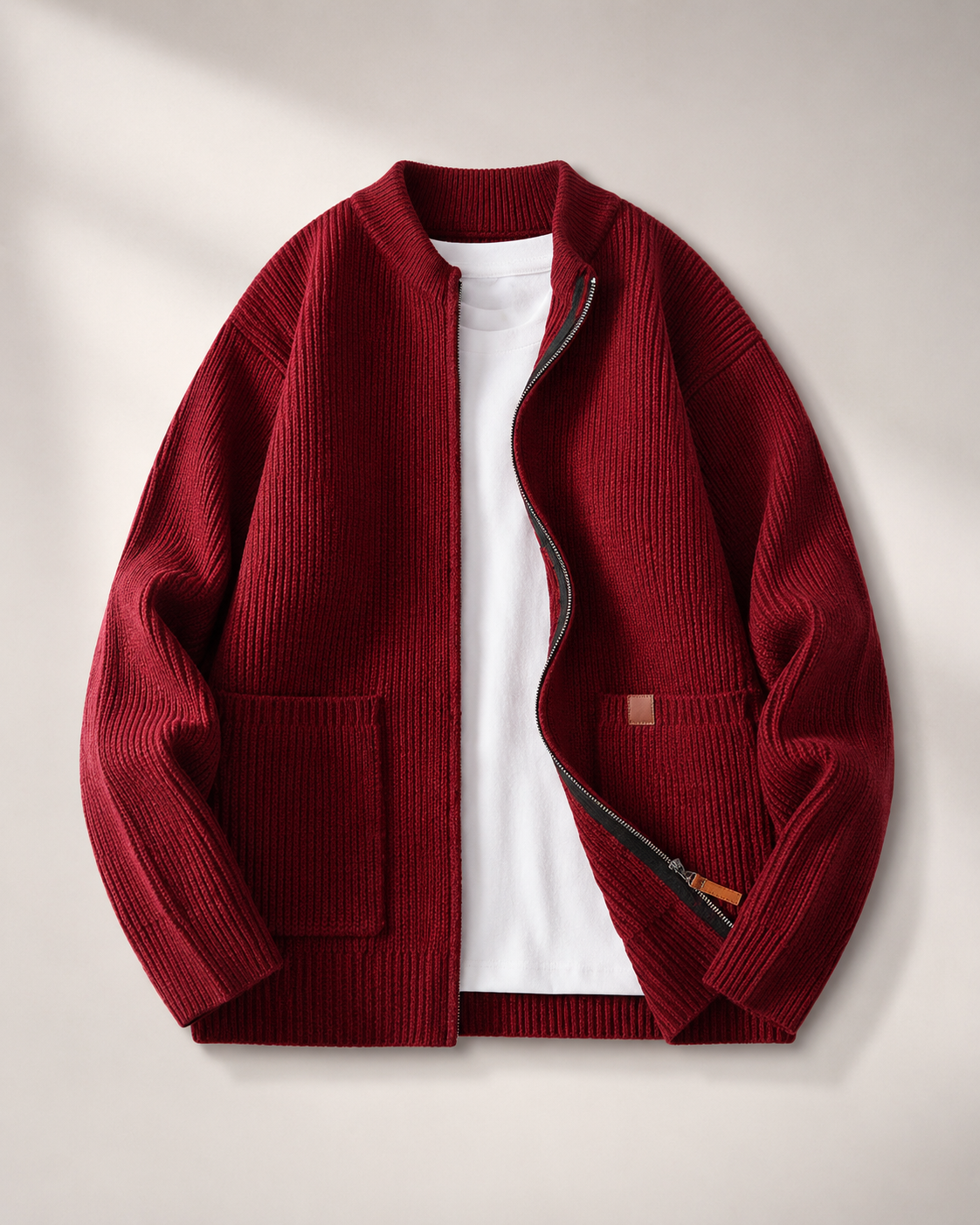 Harper Rib Knit Zip Jacket
