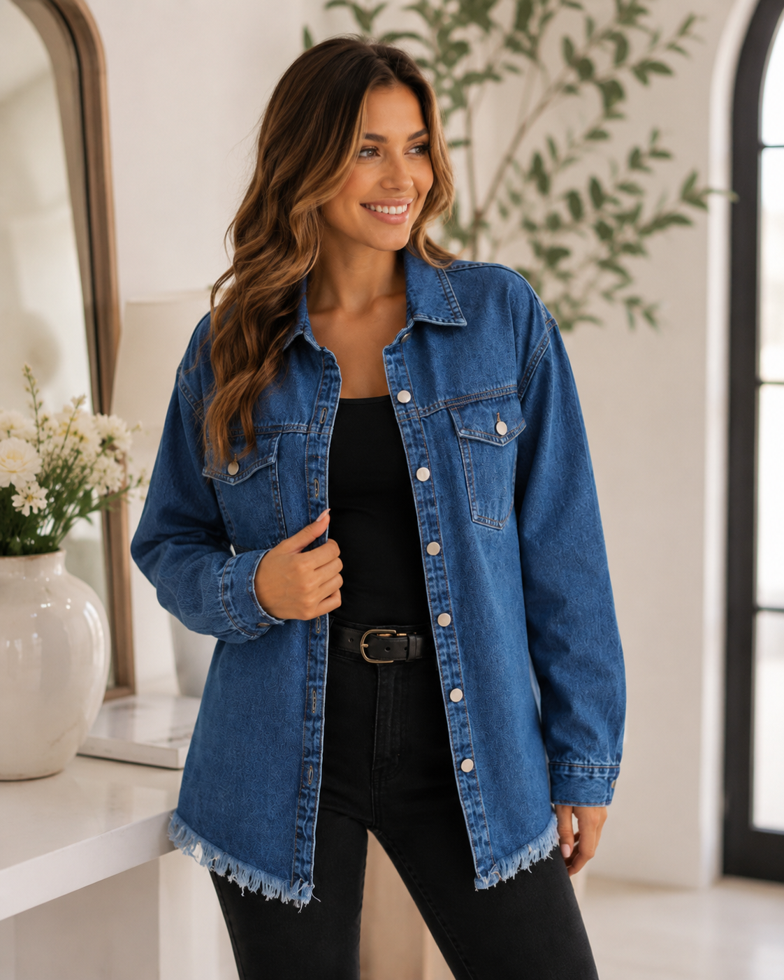 Chelsea Fray Denim Overshirt