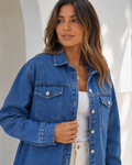 Chelsea Fray Denim Overshirt