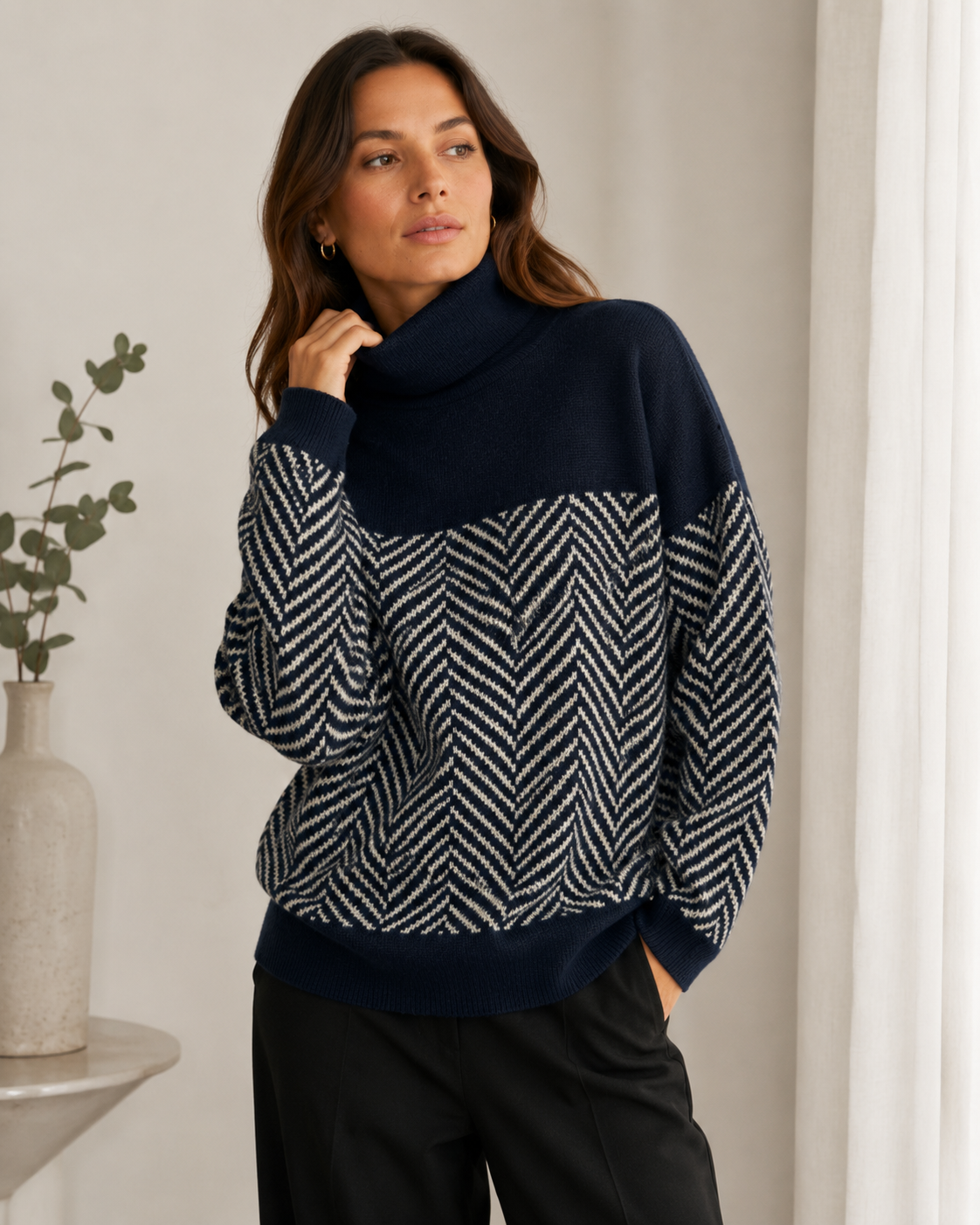 Camden Herringbone Knit Sweater