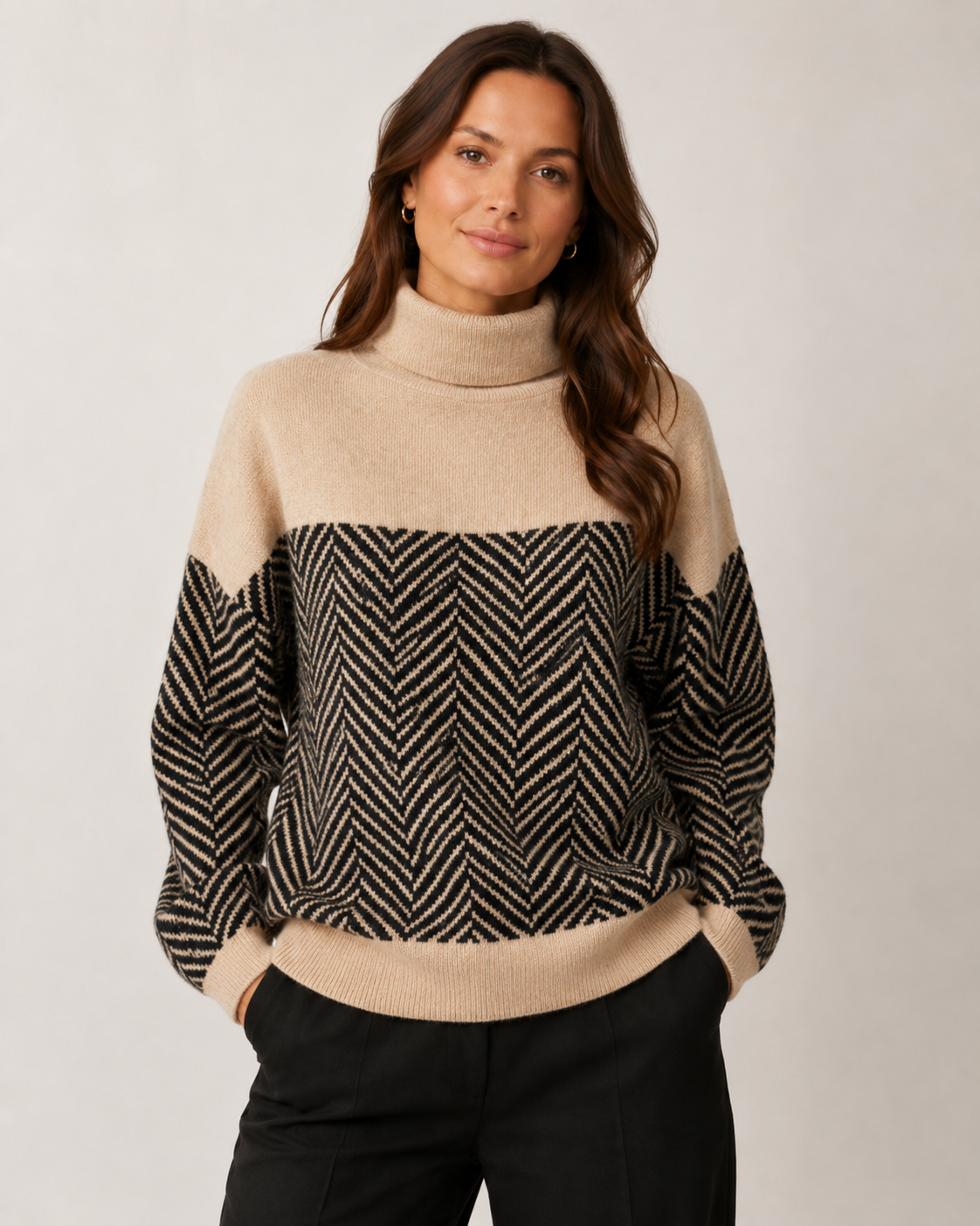 Camden Herringbone Knit Sweater