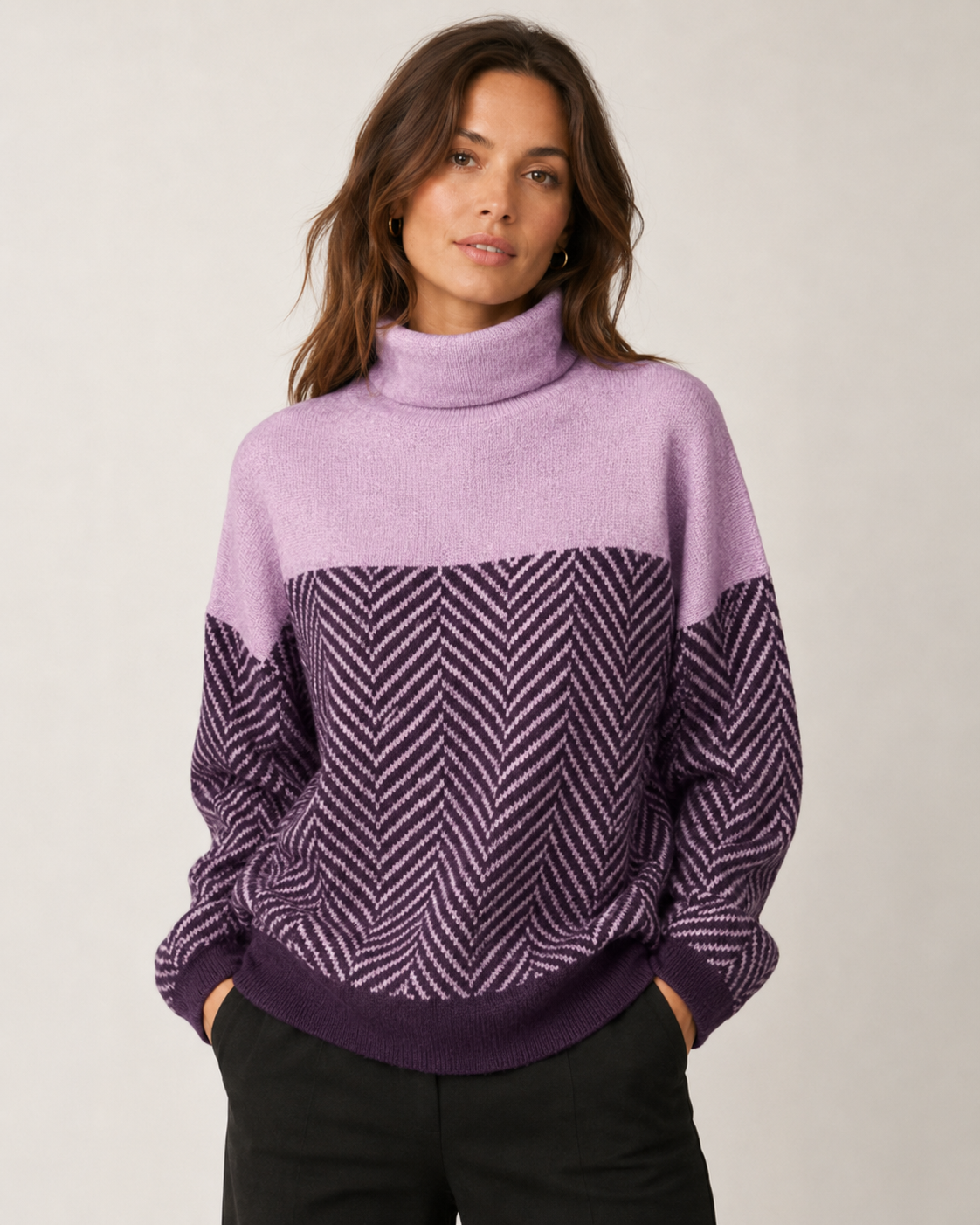 Camden Herringbone Knit Sweater