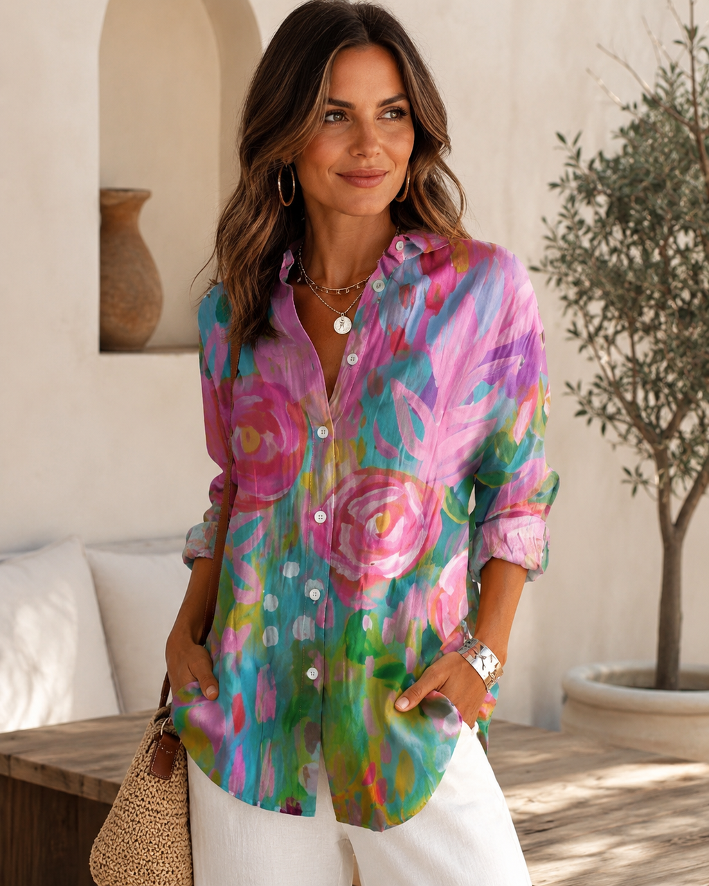 Portobello Floral Button Blouse