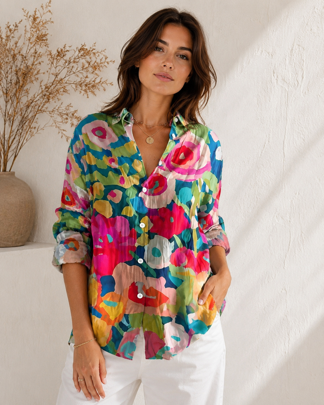 Portobello Floral Button Blouse