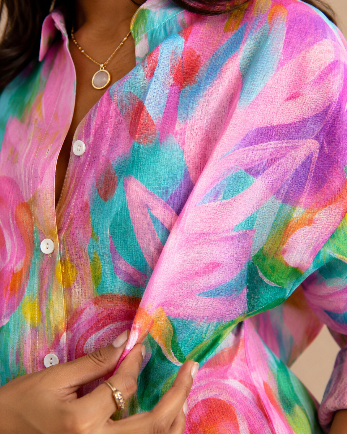 Portobello Floral Button Blouse