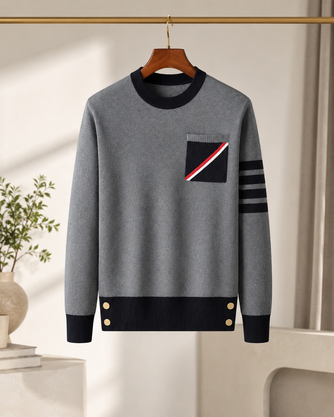 Mayfair Contrast Trim Knit Sweater