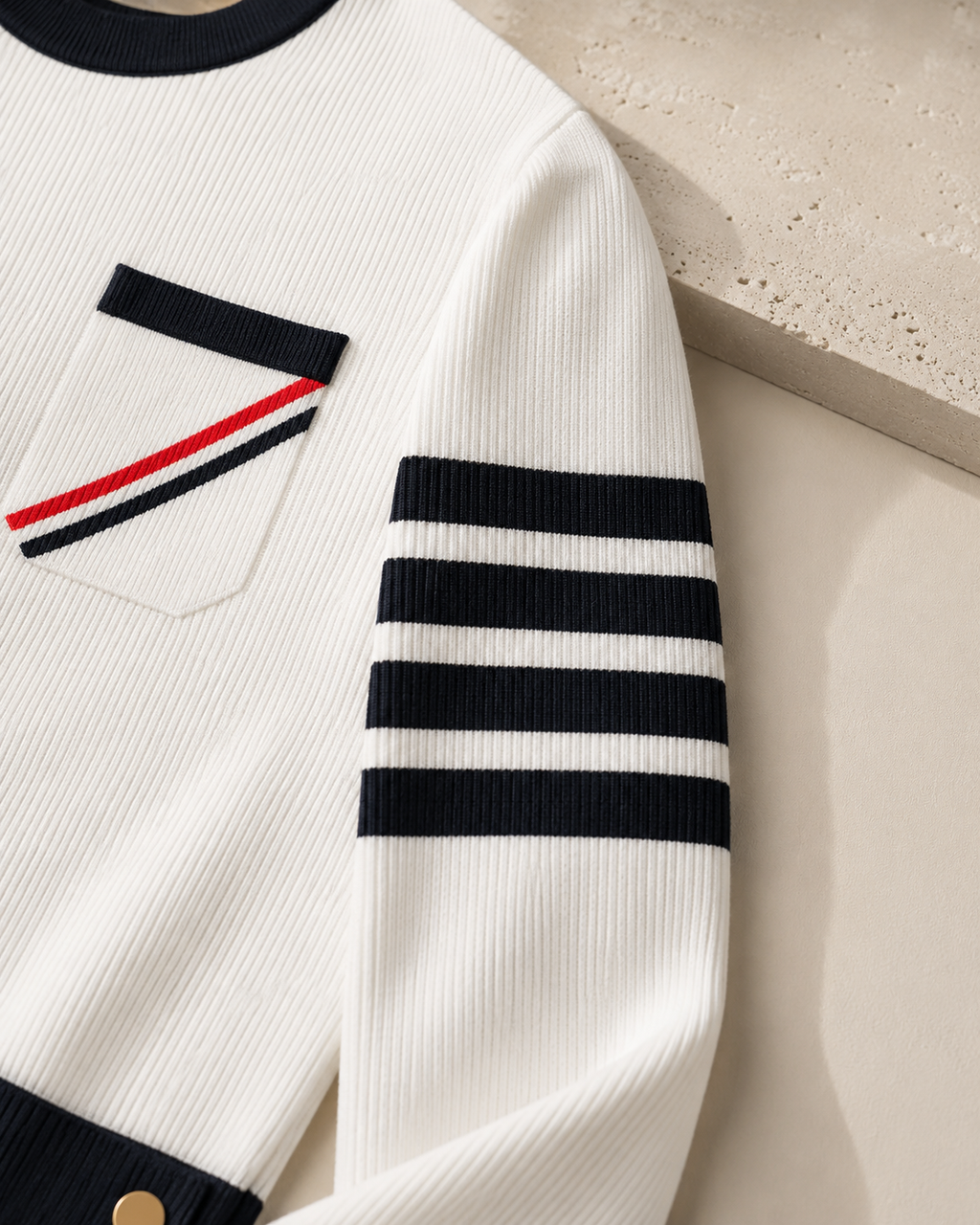 Mayfair Contrast Trim Knit Sweater