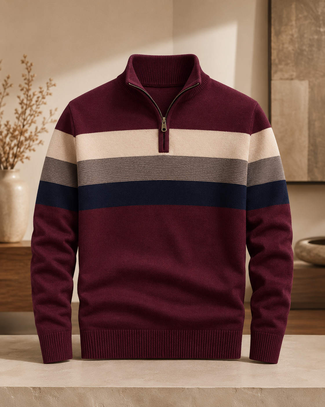 Kensington Stripe Half-Zip Pullover