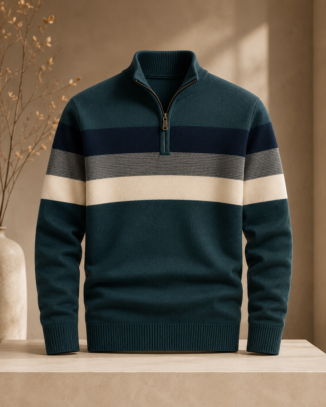 Kensington Stripe Half-Zip Pullover