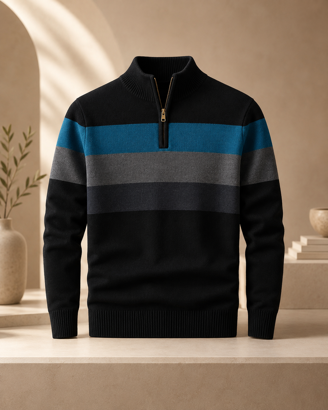 Kensington Stripe Half-Zip Pullover