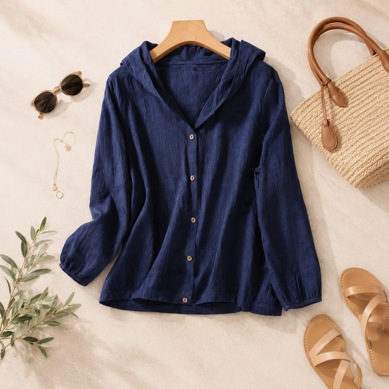Lina Breeze Linen Hoodie