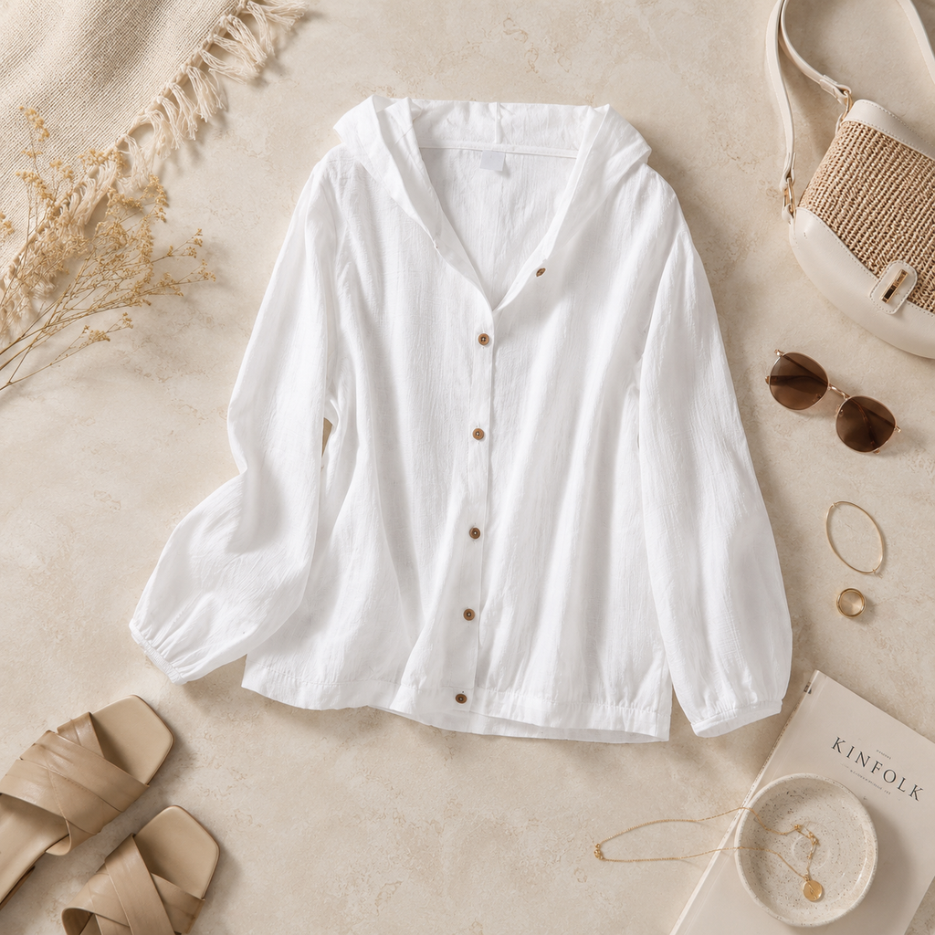 Lina Breeze Linen Hoodie